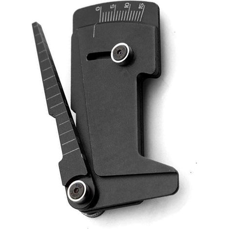 Règle en aluminium pour voiture RC - Jauge de hauteur réglable - Noir (1/4)