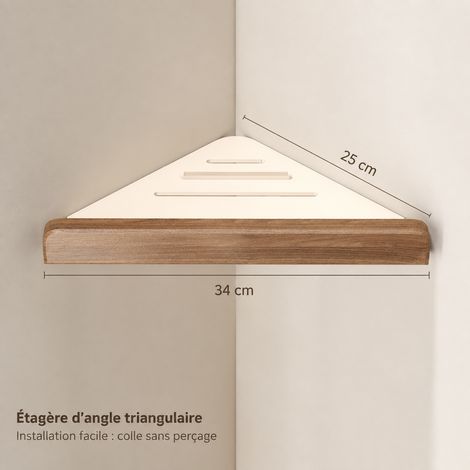 Étagère salle de bain panier d'angle triangulaire simple niveau C style Maillard fixation murale 1 kg – Livraison gratuite