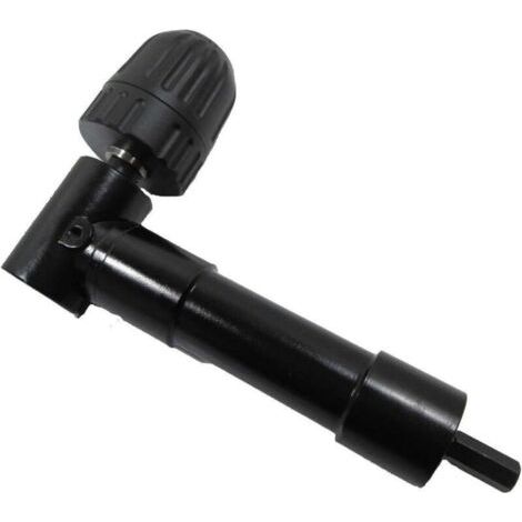 FENOPLASTICAMandrin à Angle Droit 90° Auto-Serrant, Mandrin Coude de Perceuse à Dégagement Rapide Embout Visseuse Renvoi d'angle Adaptateur de Foret de Mandrin Renvoi d'angle Droit pour Perceuse