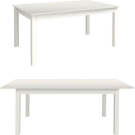 Tavolo in legno Allungabile apertura a libro 90x160/200x75H cm Colore Bianco (7842B) 90x160/200x75H cm Colore Bianco (1/5)