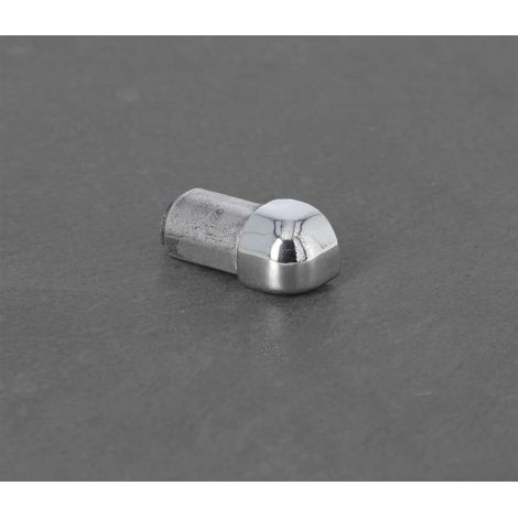 Außenecke, Rundkantenprofil Edelstahl massiv glänzend 11 mm (1/4)