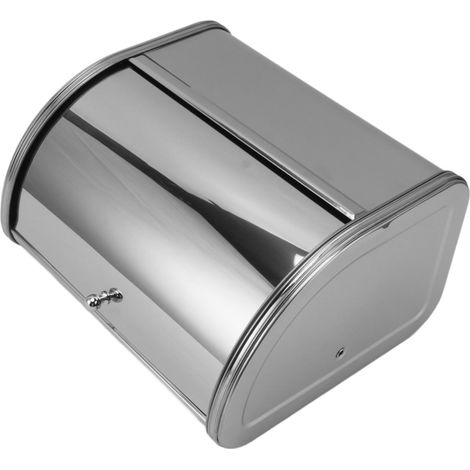 Boîte à pain américaine petit côté plat métal rangement pour pain gâteau beignet biscuit ustensiles surface miroir (1/5)