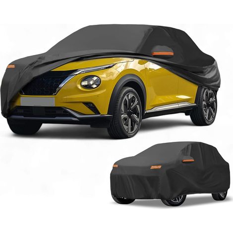 Housse De Voiture Imperméable Toutes Saisons pour Automobile Extérieur Anti-UV Protection Contre Soleil Pluie Couverture Complète pour 190T-Pu Noir Fermeture Éclair (1/5)