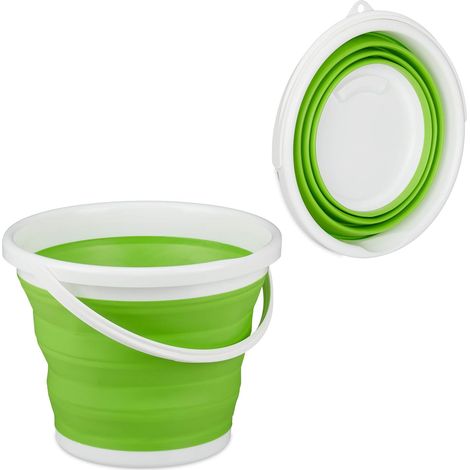 Seau pliable de 10 litres, idéal pour le nettoyage de la maison, de la voiture et du camping  seau pliable multifonctionnel  écologique.