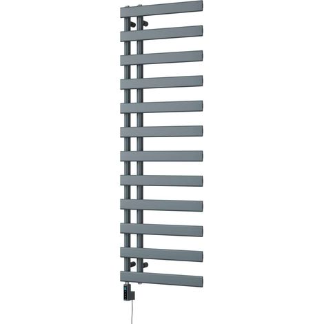 Agar - Anthracite Electric Towel Rail H1564mm x W500mm 600w Thermostatic WIFI (1/3)