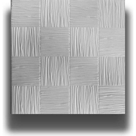 10 o 20mq (40 oppure 80 pezzi) di pannello decorativo 3D a soffitto in EPS isolante 50x50cm TERRA-Pacco da 10 metri quadrati