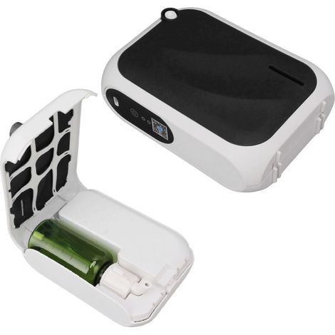 XS105 Luftbefeuchter 200 m³ Aromatherapie Timer App Bluetooth 140 ml USB-Anschluss Wandmontage Tisch-Aroma-Luftbefeuchter mit integriertem Akku für Hotels Schwarz (1/5)