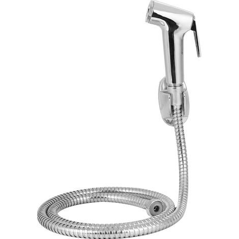 WC-Bidet-Sprühgerät, 3-teiliges Set, galvanisierter Bidet-Sprühkopf, Halterung, Schlauch, Badezimmer-Reinigungszubehör (1/5)