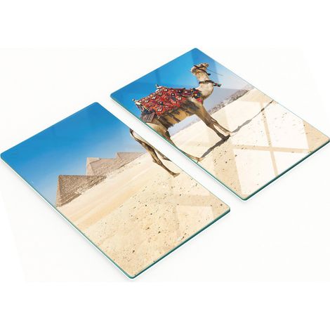 Tableros de cocina de vidrio templado con estampado de camello en El Cairo, 2x30x52 cm.