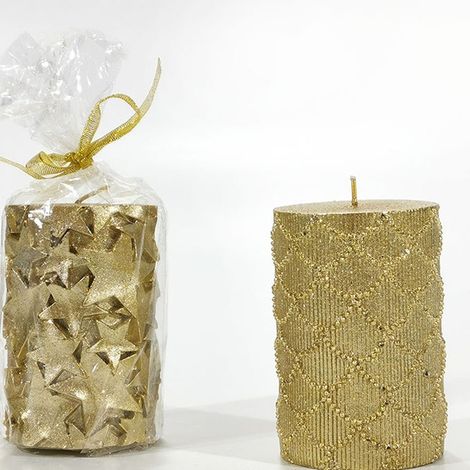 Candela oro addobbi natalizi per decorazioni di natale addobbo 10cm set da 2 negozio casa molto belle e particolari (1/5)