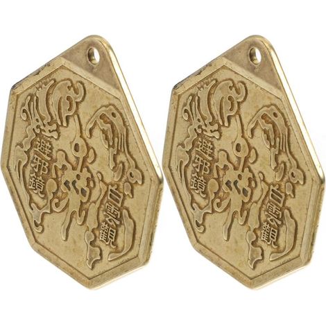 Miroir Bagua en Cuivre 5 Cm Convexe, Lot de 2, Décoration Feng Shui Antimalchance, Ornement Mural Protecteur pour Intérieur Maison et Exorcisme (1/5)