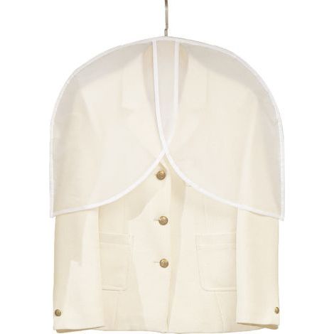 Lot de 10 housses d'épaules suspendues — 60 x 45 cm — Housses de vêtements en plastique transparent, convenant aux manteaux, robes, costumes, pulls et blazers (1/5)