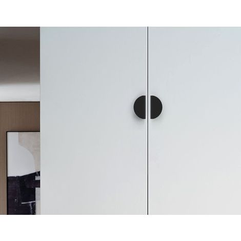 pcs Champagne Gold Drawer Pulls, 6.4cm Half-Moon Drawer Pulls, Black (1/5)