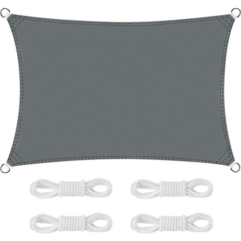 Voile d'ombrage Imperméable Rectangulaire 2 x 3m Toile Ombrage 95% Une Protection des Rayons UV pour Extérieur Terrasse Jardin Bal (1/5)