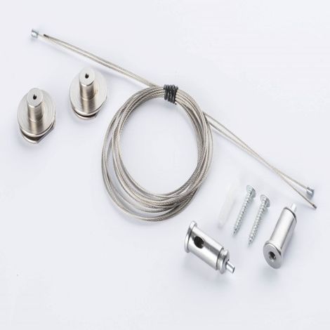 Kit sospensione binario magnetico LVM argento cromato Nowodvorski