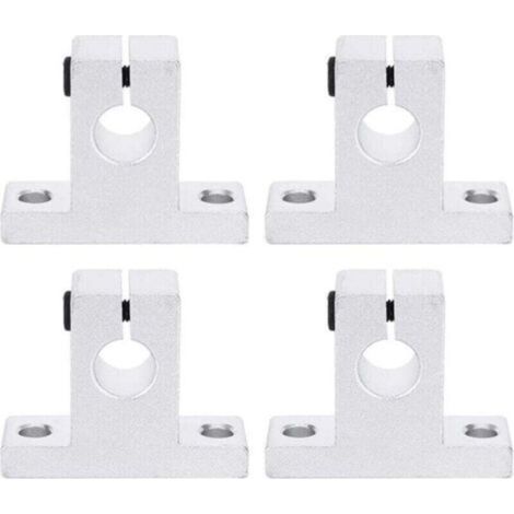 4pcs SK10 Linear Motion Rail Clamp Guide Support for 10mm Diameter Shaft, Aluminum Alloy Shaft Holder Fixing Hardware Rail Accessory Tool - JUSCH ind (1/4)