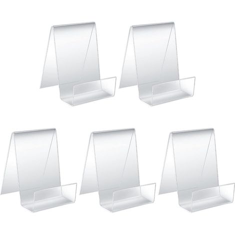 Support pour téléphone portable - Support de livre transparent en 5 pièces - Support de table - Support incliné - Support pour tablette - Serre-livres - Chevalet pour visualiser photos, livres, partit (1/4)