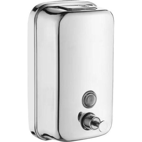 Distributeur Savon Mural Manuel 500 ml en Acier Inoxydable Argent (1/4)