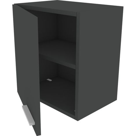 Libreria pensile moderna con anta - Design minimalista e montaggio rapido - Basalto