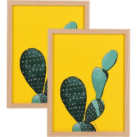 2er-Pack Hänge-Fotorahmen aus Massivholz mit doppelter Verwendungsmöglichkeit  Geeignet für Fotos im Format 3,5 x 5 Zoll (8,9 x 12,7 cm) für den Innen- und Außenbereich