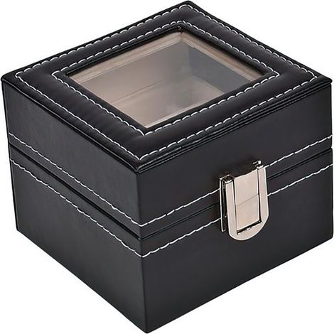 Boîte à montres avec fenêtre en verre, rangement pour montres, coffret à montres (1/5)
