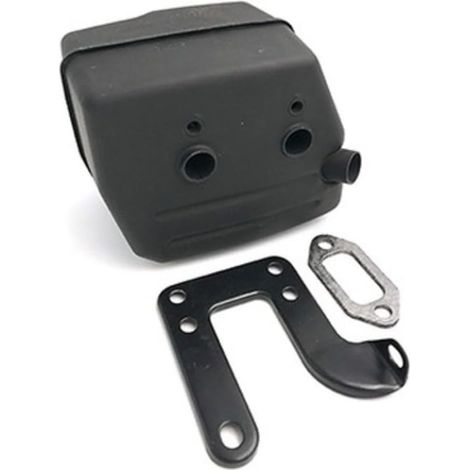 Silencieux Scie pour chaîne Métal Pour 55 268 Silencieux Scie(for HUS268) Métal pour robuste, résistance pour usure élevée, couleur noire, compatible modèles 55 et 268 (1/5)