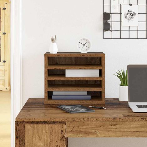 Organizador de Escritorio Madera vieja 36 x 26 x 29.5 cm