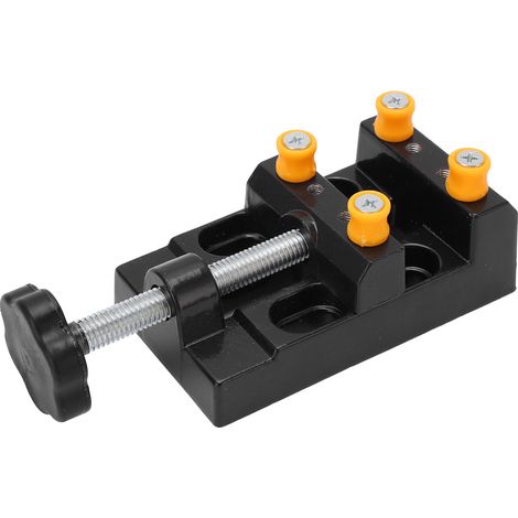 Mini étau en alliage d'aluminium, format mini, plage de serrage maximale de 55 mm (2,17 po), robuste et ergonomique, pour perçage et meulage. (1/5)