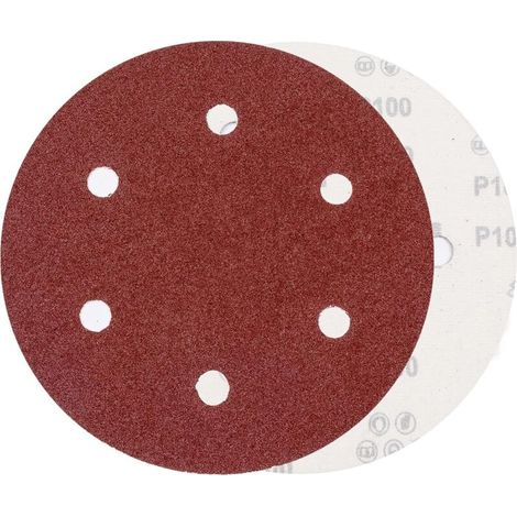 Lot de 50 disques abrasifs de 225 mm, grain P150, 6 trous, auto-agrippant, pour ponceuse girafe et murale