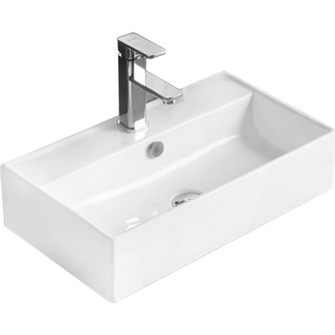 Mexen Alisa lavabo de comptoir 55 x 32 cm, Blanc - 21745500 (1/2)