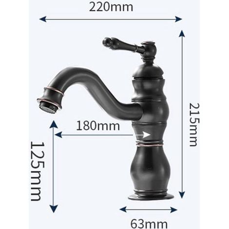 Robinet de lavabo vintage chromé 360° en laiton, mitigeur rotatif pour salle de bain, robinetterie élégante avec bec pivotant pour évier vasque décoration intérieure moderne (1/5)