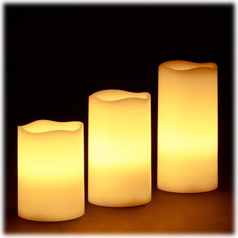 Lot de 3 blocs lumineux LED en cire (1/5)