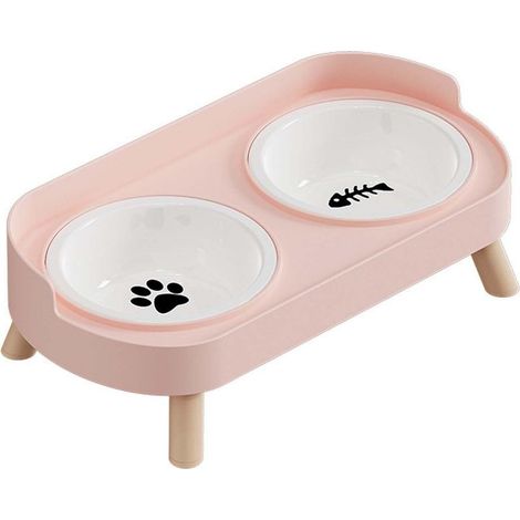 Gamelle surélevée universelle pour chat — Conception ergonomique pour améliorer la posture — Favorise la digestion — Réduit les vomissements pour une alimentation sans effort (1/3)