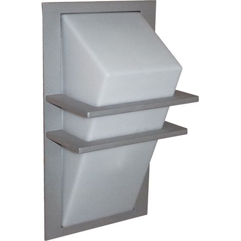 Aplique ANTUÃ IP65 1xE27 L.19xAn.15xAl.35cm Metal+Plástico Gris