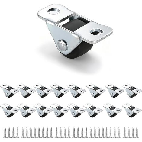 mini roulette Lot de 16, roulettes à profil, micro roues à sens unique auto-adhésives, mini roulettes pour meubles, lits gigognes, tiroirs et autres petits équipements