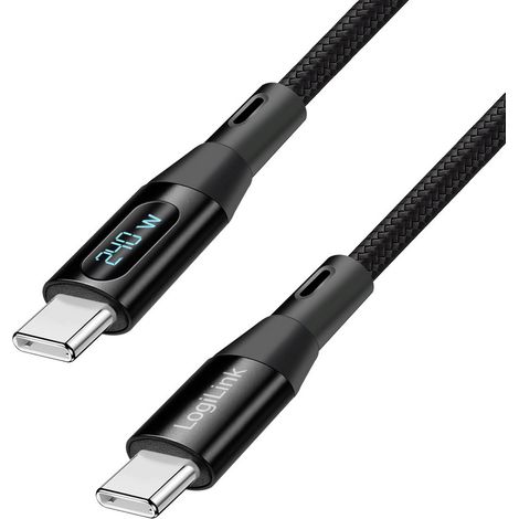 LogiLink USB-C® Kabel USB 2.0 USB-C® Stecker 2 m Schwarz beidseitig verwendbarer Stecker CU0447 (1/5)
