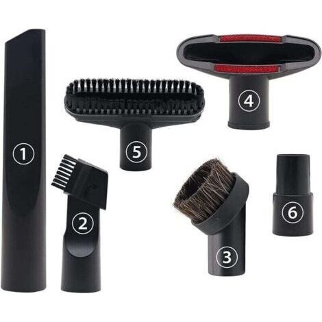 6 Pièces Accessoires pour Aspirateur, Convient aux Aspirateurs de Calibre 32 mm et 35 mm, pour Embout Aspirateur Karcher, Rowenta, Hoover, Xoiture, Bosch, Miele-- (1/5)