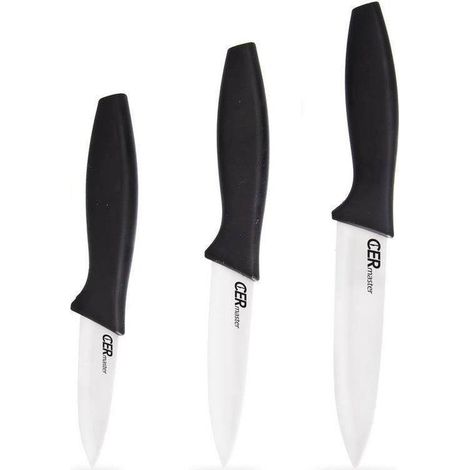 Juego de cuchillos de cocina de cer谩mica, 3 piezas. (1/3)