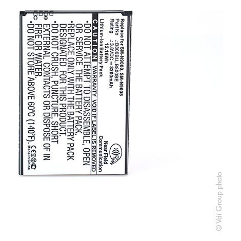 NX - Batterie téléphone, smartphone, GSM pour Samsung Galaxy Note 3 3.8V 3200mAh - B800B