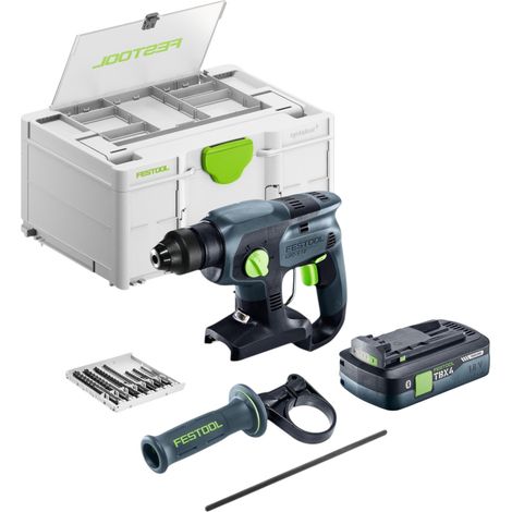 Kit de base Festool KHC-S 18 : marteau combiné sans fil 18 V, 1,7 J, SDS plus + 1 batterie 4,0 Ah + Systainer - sans chargeur (1/5)
