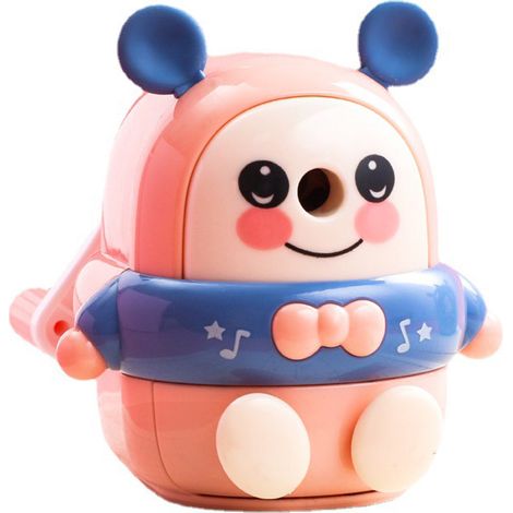 Taille-crayon manuel créatif et amusant - Ours en peluche rose (1/5)