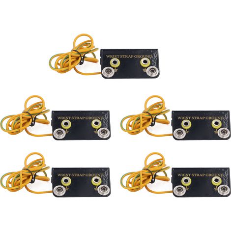 Lot de 5 connecteurs de mise à la terre pour bracelet antistatique, système de mise à la terre ESD en forme de L