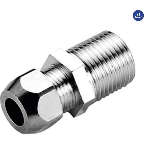 Raccordo niples diritto cromato maschio 3/8" diam. 10 mm rinaldi e pettinaroli