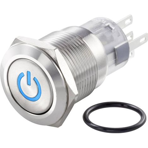 TRU COMPONENTS TC-7494500 TC-LAS1-AGQ-11ZDT/B/12V/S Interruttore antivandalo 250 V/AC 3 A 1 x Off / On Permanente Blu I (1/3)