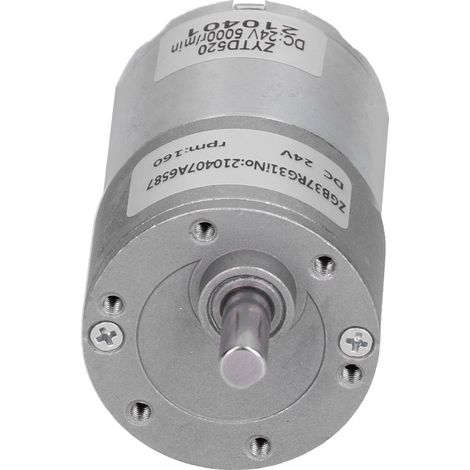 Gleichstrom-Getriebemotorwelle 24 V, 37 mm Durchmesser, elektrischer Mikro-Getriebemotor ZGB37RG 160R-24V (1/5)