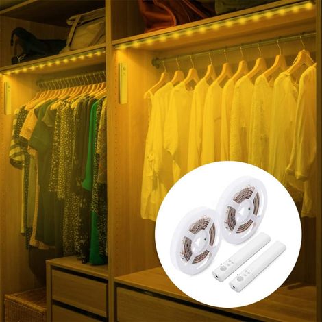 Veilleuse LED à double mode avec détecteur de mouvement, bande LED flexible. (1/4)