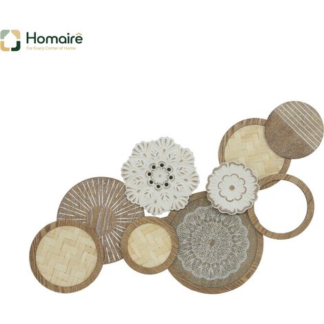Meuble de rangement avec tiroirs, naturel, en décor bois 83.8 x 4.4 x 44.5 cm HOMAIRE (1/5)
