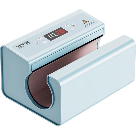 Automatische Transferpresse für Tassen und Becher, 325–887 ml, 75–85 mm Durchmesser, Sublimationsmaschine mit einstellbarer Temperatur und Zeit, zum Übertragen von Bildern auf Tassen, Blau