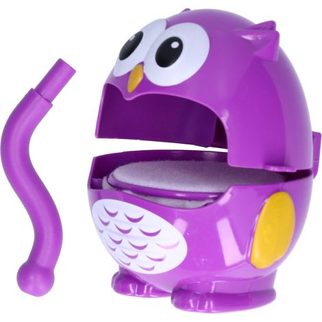 Jouet de bain pour bébé, motif bulles de savon, violet, idéal pour le bain et la douche des enfants. (1/5)