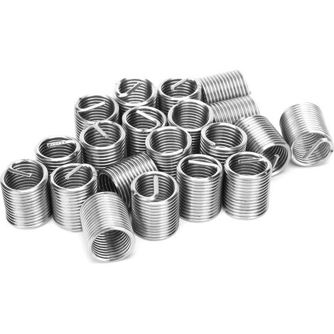 Lot de 20 inserts filetés M12 x 1,5 2D en acier inoxydable, douille de réparation de filetage, manchon fileté pour vis, taraud hélicoïdal. (1/5)